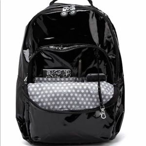 Kipling large patent leather laptop backpack